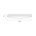 SIGOR Opbouw armatuur MOON IP44, wit 