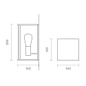 SIGOR Wandarmatuur voor buitenshuis NULANTERN standaard E27 IP54, antraciet, gepoedercoat