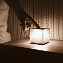 SIGOR Tafellamp op batterijen NUTALIS 10X10CM Cubusvorm, CCT Switch, met Touch-Dimmer, met Lader IP54, sneeuwwitje dimbaar