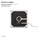 SIGOR Tafellamp op batterijen NUTALIS 10X10CM Cubusvorm, CCT Switch, met Touch-Dimmer, met Lader IP54, sneeuwwitje dimbaar