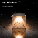 SIGOR Tafellamp op batterijen NUTALIS 10X10CM Cubusvorm, CCT Switch, met Touch-Dimmer, met Lader IP54, sneeuwwitje dimbaar