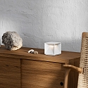 SIGOR Tafellamp op batterijen NUTALIS 10X10CM Cubusvorm, CCT Switch, met Touch-Dimmer, met Lader IP54, sneeuwwitje dimbaar