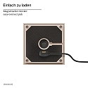 SIGOR Tafellamp op batterijen NUTALIS 10X10CM Cubusvorm, CCT Switch, met Touch-Dimmer, met Lader IP54, duin beige dimbaar