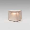 SIGOR Tafellamp op batterijen NUTALIS 10X10CM Cubusvorm, CCT Switch, met Touch-Dimmer, met Lader IP54, duin beige dimbaar