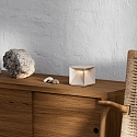 SIGOR Tafellamp op batterijen NUTALIS 10X10CM Cubusvorm, CCT Switch, met Touch-Dimmer, met Lader IP54, duin beige dimbaar
