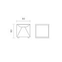 SIGOR Tafellamp op batterijen NUTALIS MINI 8X8CM Cubusvorm, CCT Switch, met Touch-Dimmer, met Lader, met Wandbevestiging IP54