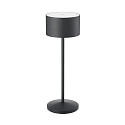 battery table lamp VELUNA up / down, CCT Switch, set of 1, with touch dimmer IP44, night black dimmable