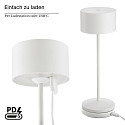 SIGOR Tafellamp op batterijen VELUNA up / down, CCT Switch, Set van 1, met Touch-Dimmer IP44, sneeuwwitje dimbaar