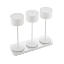 battery table lamp VELUNA up / down, CCT Switch, set of 3, with touch dimmer IP44, snow white dimmable