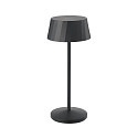 battery table lamp FACETTA down, CCT Switch, set of 1, with touch dimmer IP44, night black dimmable