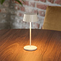 SIGOR Tafellamp op batterijen FACETTA down, CCT Switch, Set van 1, met Touch-Dimmer IP44, duin beige dimbaar