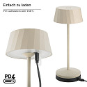 SIGOR Tafellamp op batterijen FACETTA down, CCT Switch, Set van 1, met Touch-Dimmer IP44, duin beige dimbaar