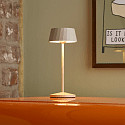 SIGOR Tafellamp op batterijen FACETTA down, CCT Switch, Set van 1, met Touch-Dimmer IP44, duin beige dimbaar