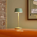 SIGOR battery table lamp FACETTA down, CCT Switch, set of 1, with touch dimmer IP44, sage green dimmable