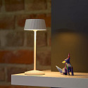 SIGOR Tafellamp op batterijen FACETTA down, CCT Switch, Set van 3, met Touch-Dimmer IP44, sneeuwwitje dimbaar