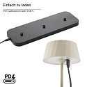 SIGOR Tafellamp op batterijen FACETTA down, CCT Switch, Set van 3, met Touch-Dimmer IP44, duin beige dimbaar
