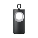 battery table lamp LUNARI with USB connection, CCT Switch, with handle, with touch dimmer IP44, mat, night black dimmable