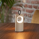 SIGOR Tafellamp op batterijen LUNARI met USB-Aansluiting, CCT Switch, met Handvat, met Touch-Dimmer IP44, mat, duin beige dimbaar