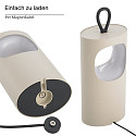 SIGOR Tafellamp op batterijen LUNARI met USB-Aansluiting, CCT Switch, met Handvat, met Touch-Dimmer IP44, mat, duin beige dimbaar
