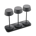 SIGOR charging station FACETTA & VELUNA 3-fold, black