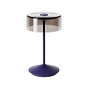 Tafellamp op batterijen NUMOTION CCT Switch, met Touch-Dimmer IP54, gepoedercoat, pruimenblauw dimbaar