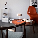 SIGOR Tafellamp op batterijen NUMOTION CCT Switch, met Touch-Dimmer IP54, gepoedercoat, pruimenblauw dimbaar