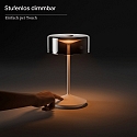SIGOR Tafellamp op batterijen NUMOTION CCT Switch, met Touch-Dimmer IP54, gepoedercoat, pruimenblauw dimbaar