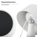 Tafellamp op batterijen SOLINO IP44, sneeuwwitje dimbaar