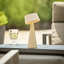 SIGOR Solar tafellamp SOLINO kantelbaar, met batterij, met USB-oplaadfunctie, magnetische montage IP44, mat, duin beige dimbaar