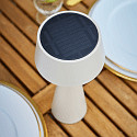 SIGOR Solar tafellamp SOLINO kantelbaar, met batterij, met USB-oplaadfunctie, magnetische montage IP44, mat, duin beige dimbaar