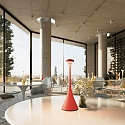 SIGOR Tafellamp op batterijen NUDROP CCT Switch, met Touch-Dimmer IP54, vuurrood dimbaar