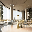 SIGOR Tafellamp op batterijen NUDROP CCT Switch, met Touch-Dimmer IP54, goud dimbaar