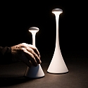 SIGOR battery table lamp NUDROP MINI CCT Switch, with touch dimmer IP54, gold dimmable