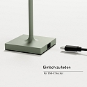 SIGOR battery table lamp NUINDIE POCKET USB-C up / down, with USB connection, CCT Switch, with touch dimmer IP54, sage green dimmable