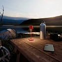 SIGOR Tafellamp op batterijen NUINDIE POCKET USB-C up / down, met USB-Aansluiting, CCT Switch, met Touch-Dimmer IP54, vuurrood dimbaar