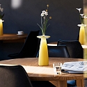 SIGOR battery table lamp NUFLAIR CCT Switch, with touch dimmer, perforated IP54, sunny yellow dimmable
