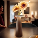 SIGOR Tafellamp op batterijen NUFLAIR CCT Switch, met aanraakdimmer, gebr�llt IP54, roestbruin dimbaar