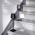 SIGOR battery table lamp NUINDIE USB-C up / down, with USB connection, CCT Switch, with touch dimmer IP54, night black dimmable