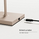 SIGOR Tafellamp op batterijen NUINDIE USB-C up / down, met USB-Aansluiting, CCT Switch, met Touch-Dimmer IP54, duin beige dimbaar