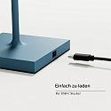 SIGOR Tafellamp op batterijen NUINDIE USB-C up / down, met USB-Aansluiting, CCT Switch, met Touch-Dimmer IP54, dolfijn blauw dimbaar