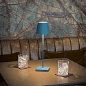 SIGOR Tafellamp op batterijen NUINDIE USB-C up / down, met USB-Aansluiting, CCT Switch, met Touch-Dimmer IP54, dolfijn blauw dimbaar