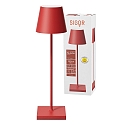 SIGOR Tafellamp op batterijen NUINDIE USB-C up / down, met USB-Aansluiting, CCT Switch, met Touch-Dimmer IP54, vuurrood dimbaar