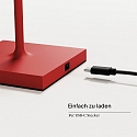 SIGOR Tafellamp op batterijen NUINDIE USB-C up / down, met USB-Aansluiting, CCT Switch, met Touch-Dimmer IP54, vuurrood dimbaar