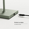 SIGOR battery table lamp NUINDIE MINI USB-C up / down, with USB connection, CCT Switch, with touch dimmer IP54, sage green dimmable