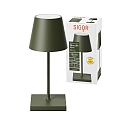 SIGOR Tafellamp op batterijen NUINDIE MINI USB-C up / down, met USB-Aansluiting, CCT Switch, met Touch-Dimmer IP54, vurengroen dimbaar