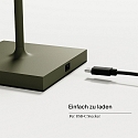 SIGOR Tafellamp op batterijen NUINDIE MINI USB-C up / down, met USB-Aansluiting, CCT Switch, met Touch-Dimmer IP54, vurengroen dimbaar