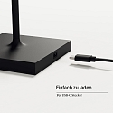 Tafellamp op batterijen NUINDIE MINI USB-C IP54, sneeuwwitje dimbaar