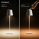 battery table lamp NUINDIE USB-C up / down, with USB connection, CCT Switch, with touch dimmer IP54, glowing orange dimmable