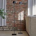 SIGOR battery floor lamp NUINDIE USB-C up / down, with USB connection, CCT Switch, with touch dimmer IP54, night black dimmable