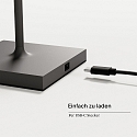 SIGOR Vloerlamp op batterijen NUINDIE USB-C up / down, met USB-Aansluiting, CCT Switch, met Touch-Dimmer IP54, grafietgrijs dimbaar
